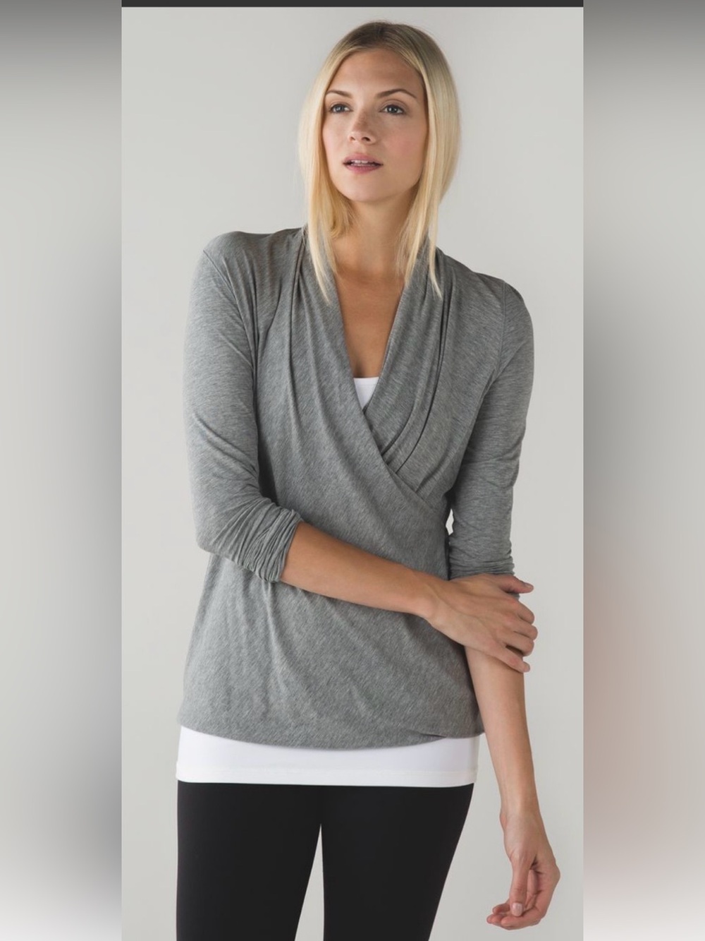 Lululemon Radiant Long Sleeve – Size 4 – Heathered Medium Grey